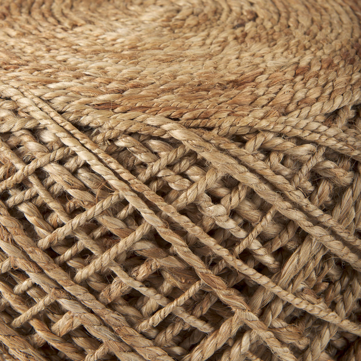MERCANA ALLIUM BROWN HANDWOVEN POUF 69446