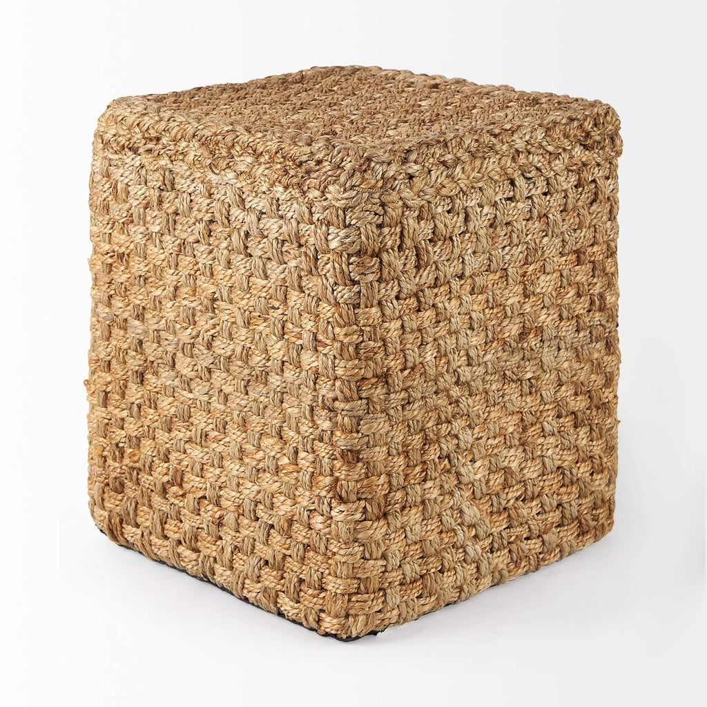 MERCANA AYLIN SQUARE BROWN JUTE POUF 69447