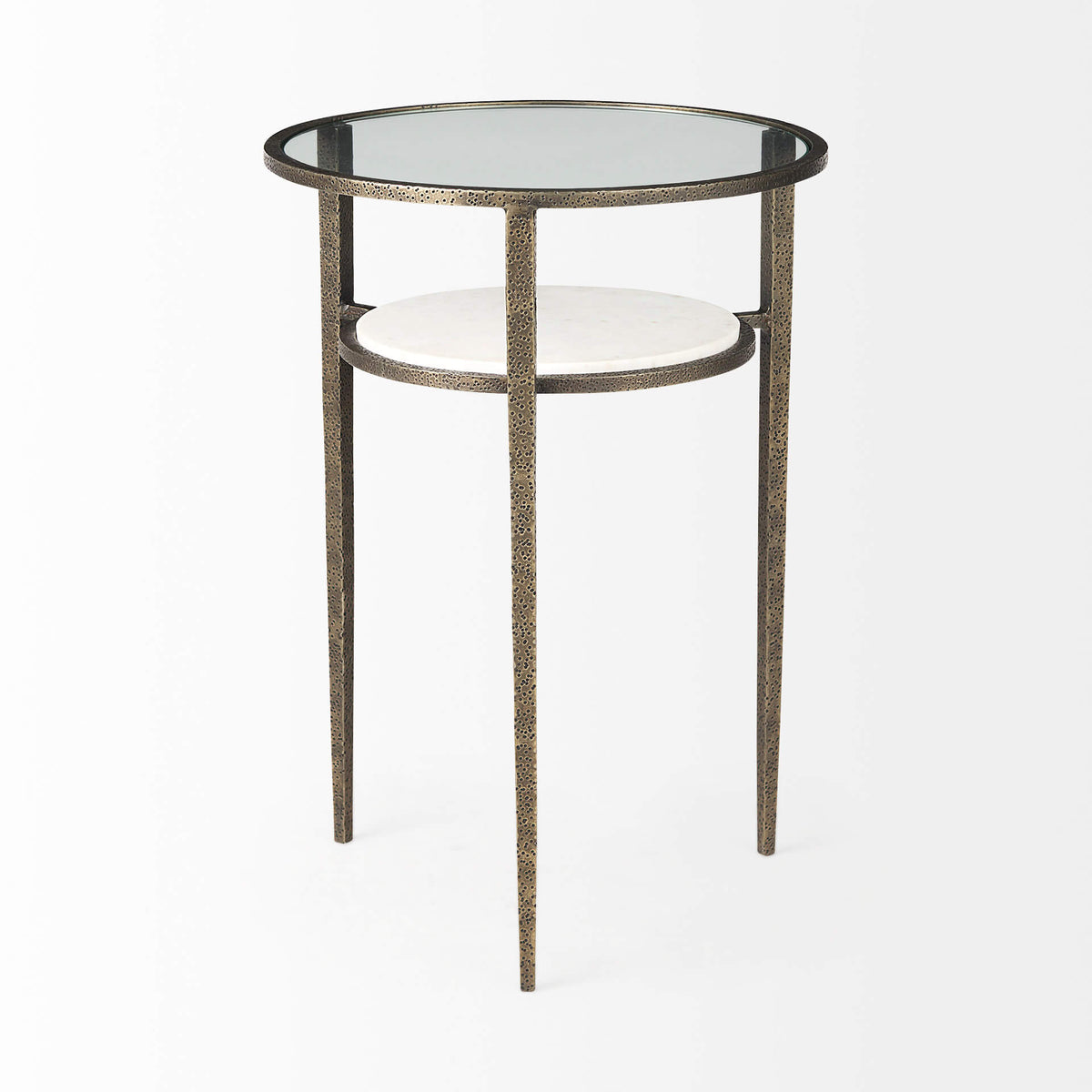MERCANA FELICITY ANTIQUE GOLD BASE SIDE TABLE 69254-AB