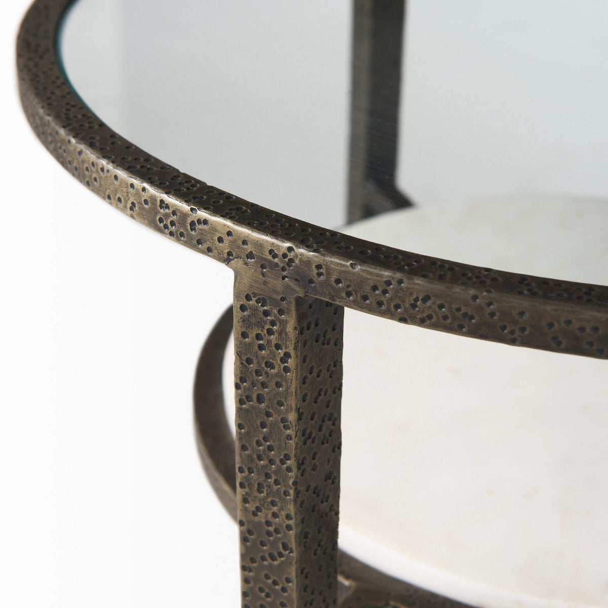 MERCANA FELICITY ANTIQUE GOLD BASE SIDE TABLE 69254-AB