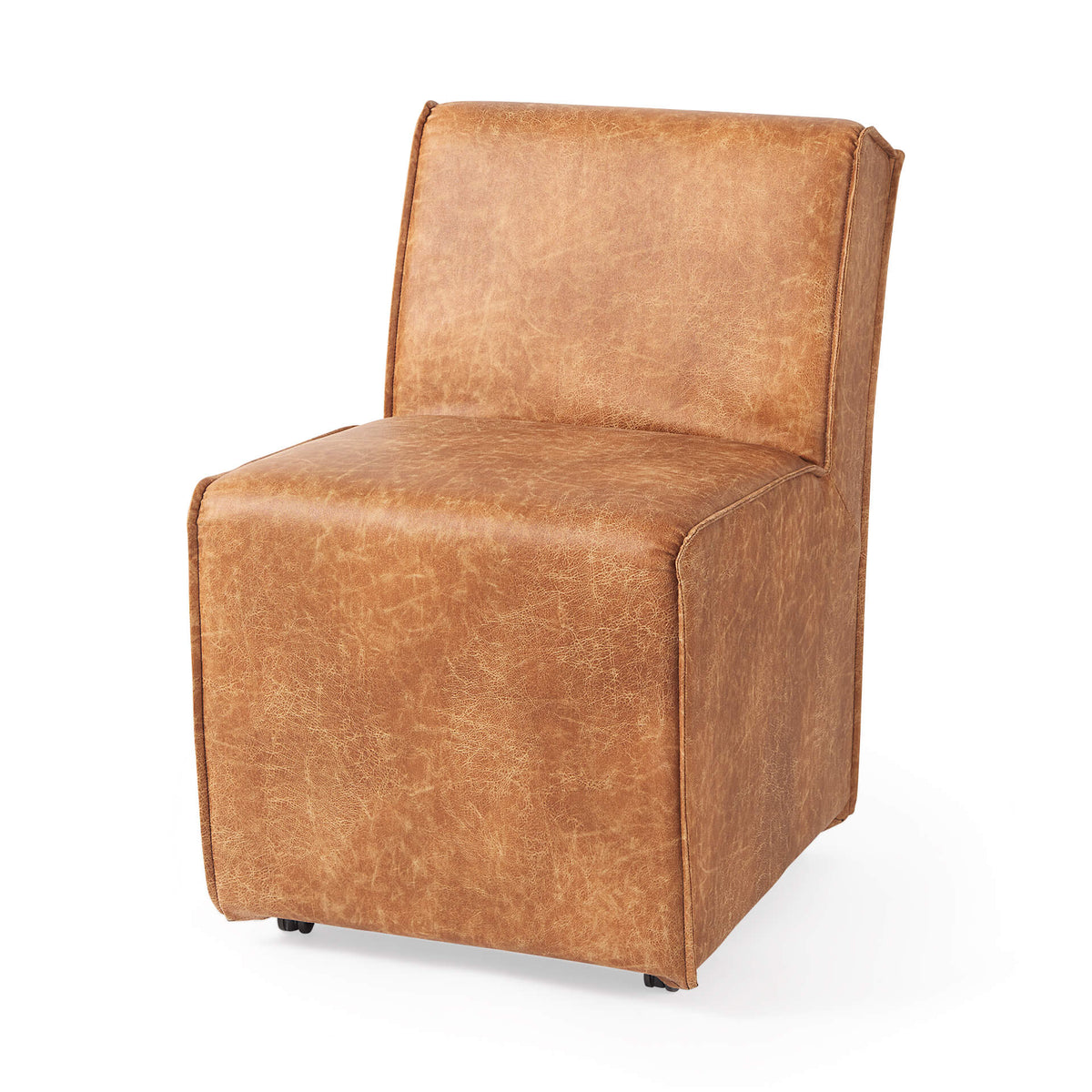 MERCANA DAMON FAUX LEATHER DINING CHAIR SET OF TWO 69614