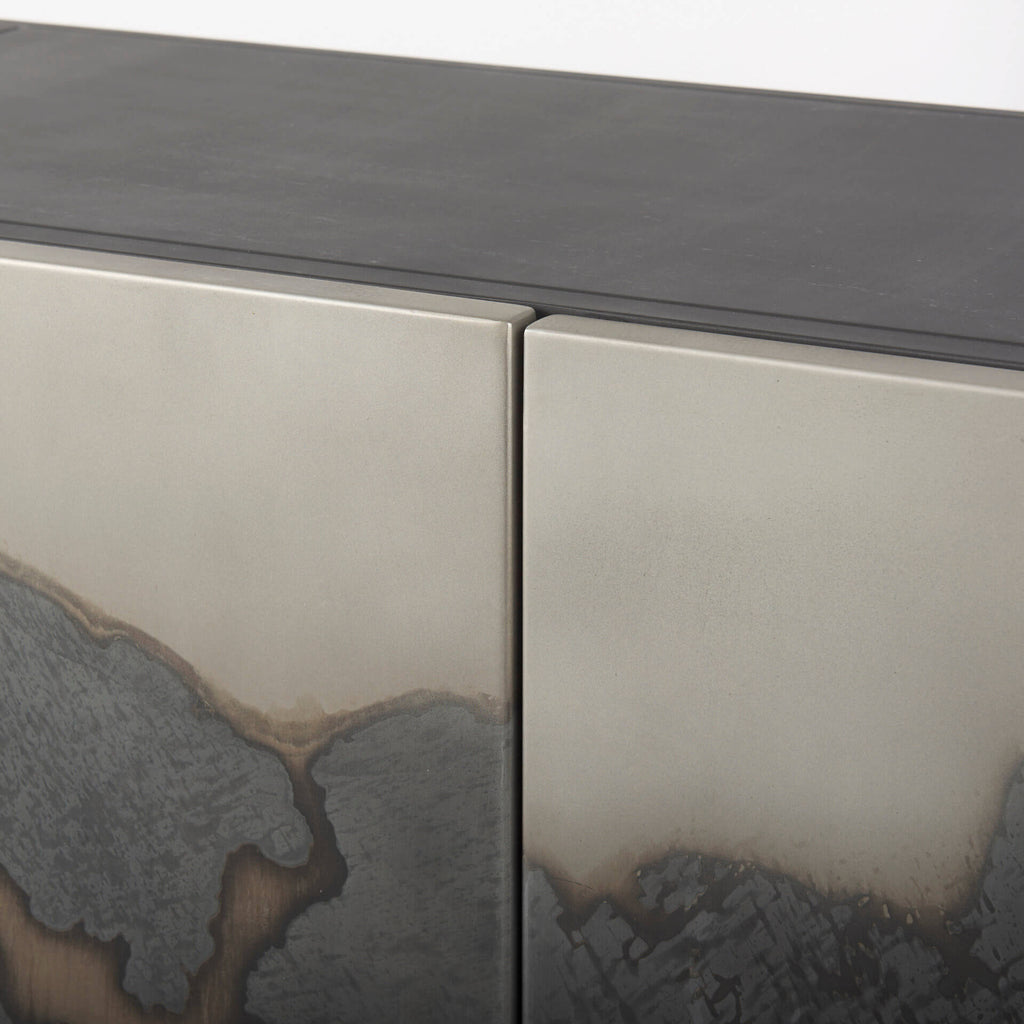 MERCANA ROXDALE ACID WASH METAL SIDEBOARD 69260