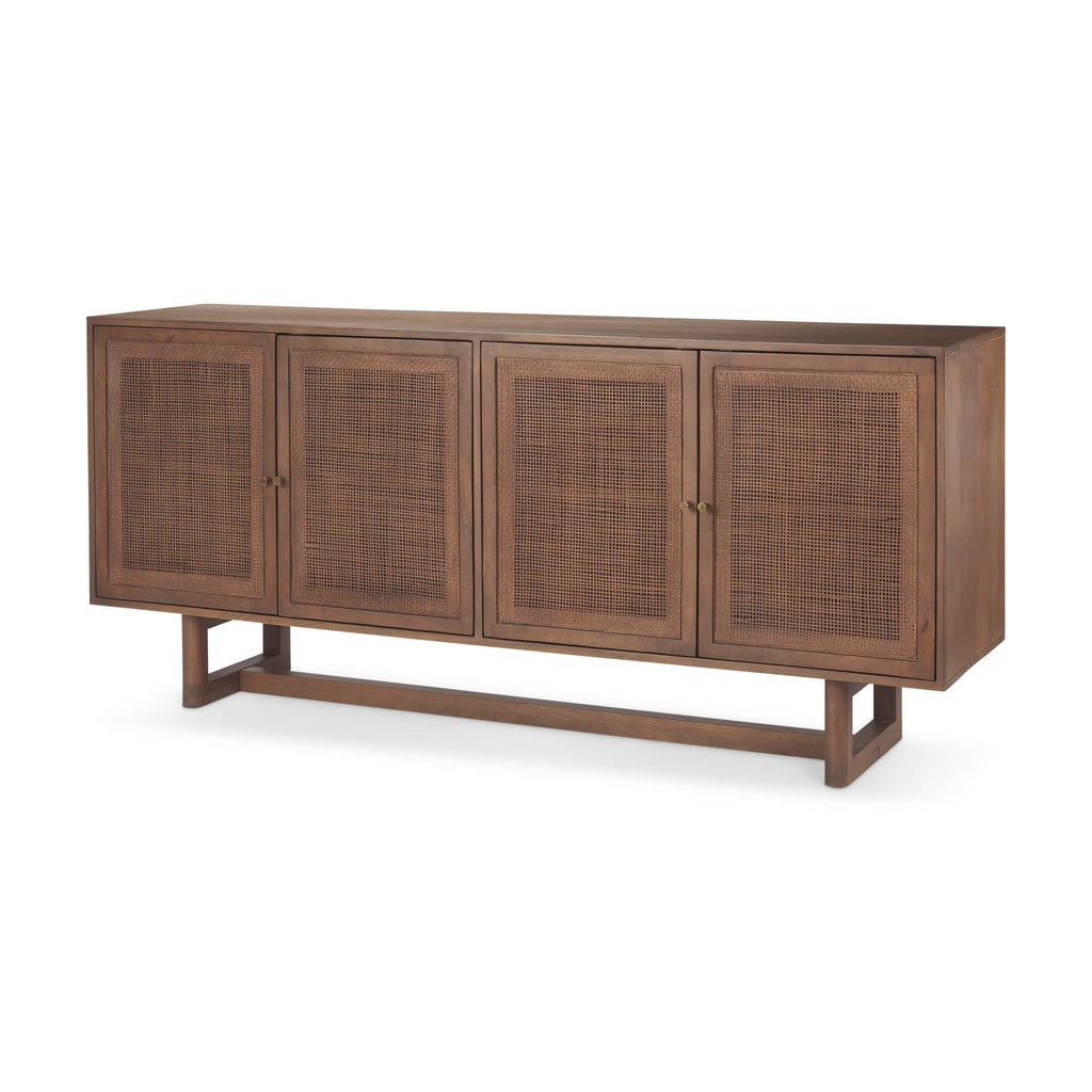 MERCANA GRIER MEDIUM BROWN WOOD SIDEBOARD 69894