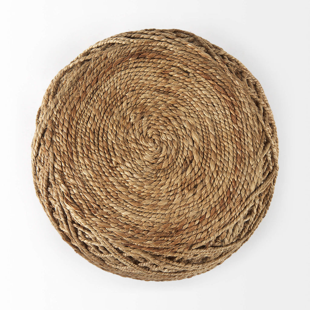 MERCANA ALLIUM BROWN HANDWOVEN POUF 69446