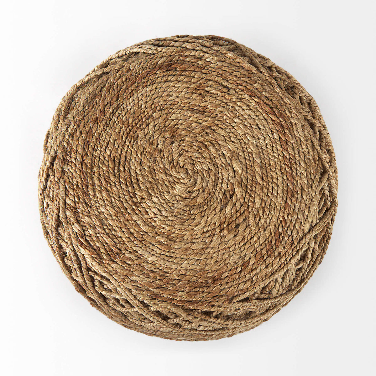 MERCANA ALLIUM BROWN HANDWOVEN POUF 69446