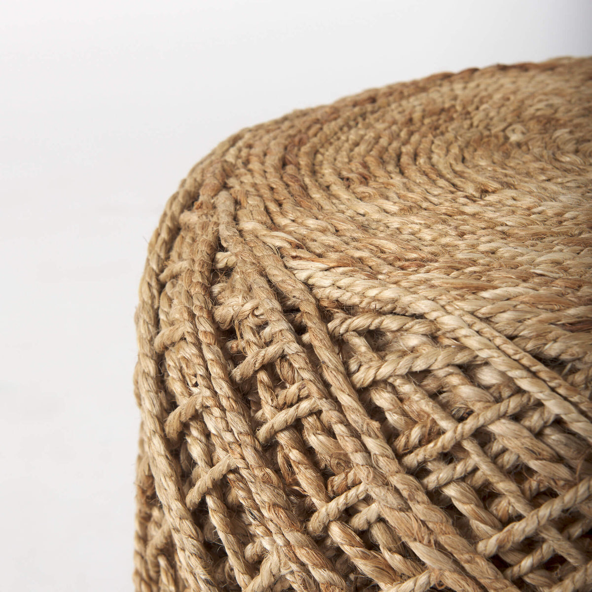 MERCANA ALLIUM BROWN HANDWOVEN POUF 69446
