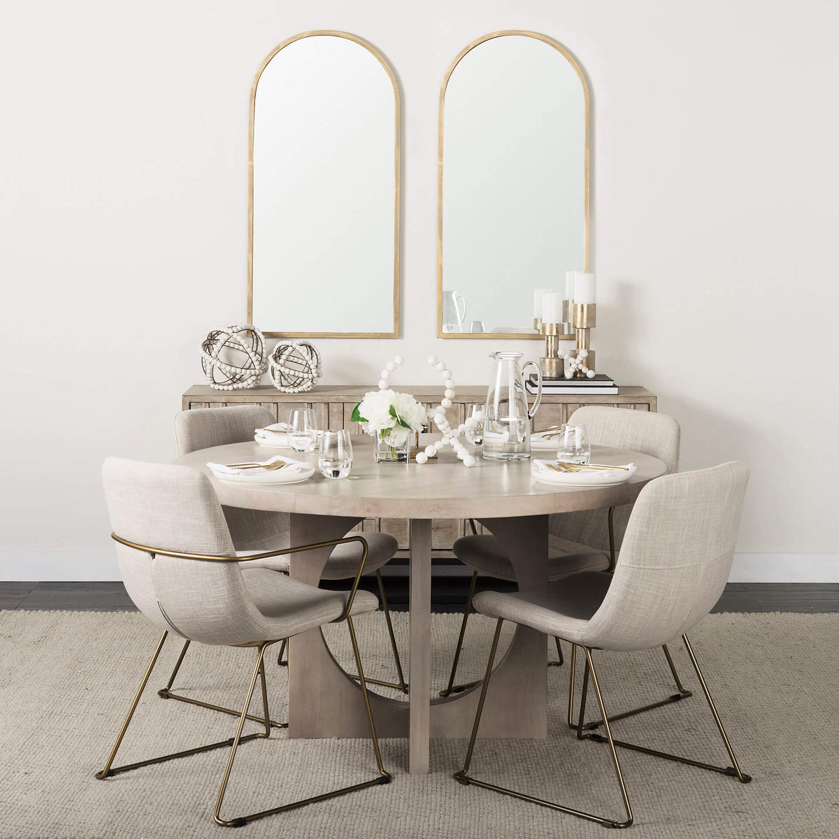 MERCANA GIOVANNA GOLD ARCH MIRROR 69310