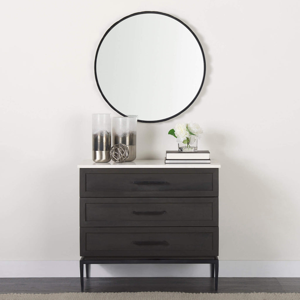 MERCANA ADELAIDE BLACK METAL SCALLOP MIRROR 69323