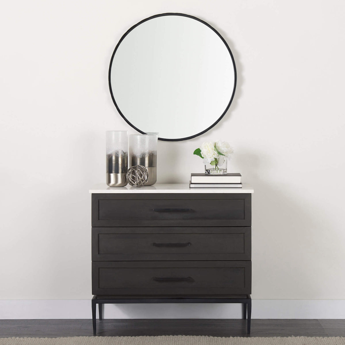 MERCANA ADELAIDE BLACK METAL SCALLOP MIRROR 69323