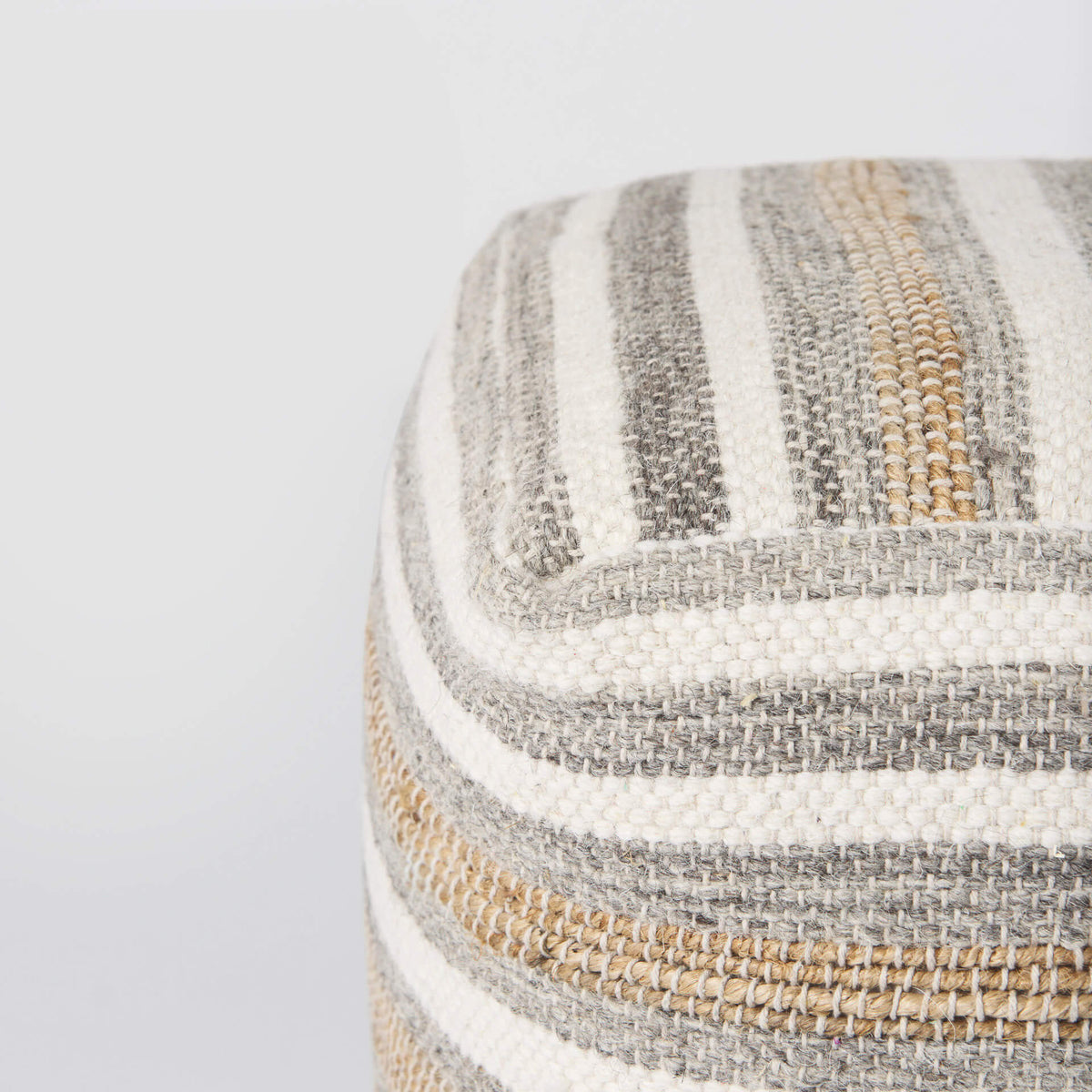 MERCANA AAHANA STRIPED HEMP AND COTTON POUF 69502