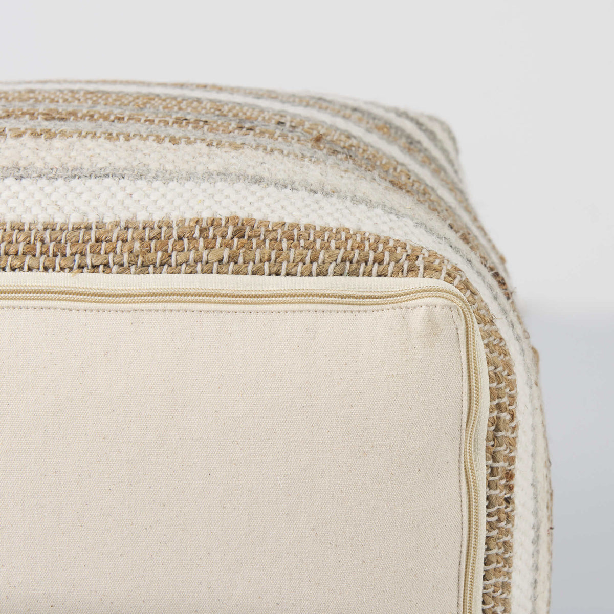 MERCANA AAHANA STRIPED HEMP AND COTTON POUF 69502