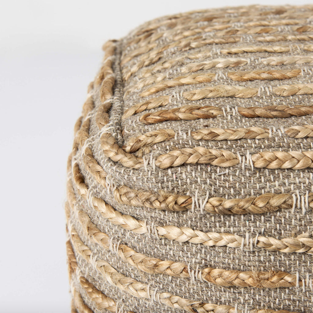 MERCANA BINITA STRIPED HEMP AND COTTON POUF 69509