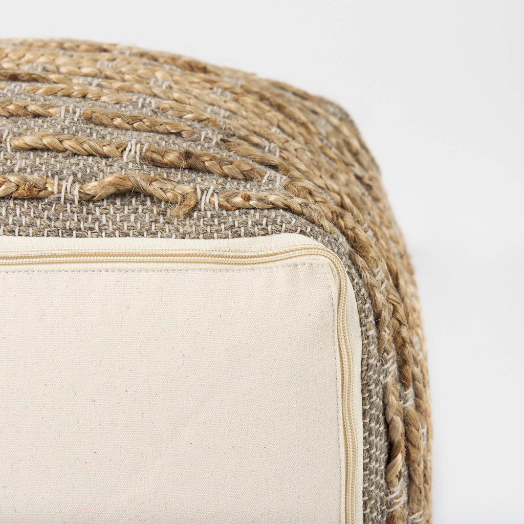 MERCANA BINITA STRIPED HEMP AND COTTON POUF 69509