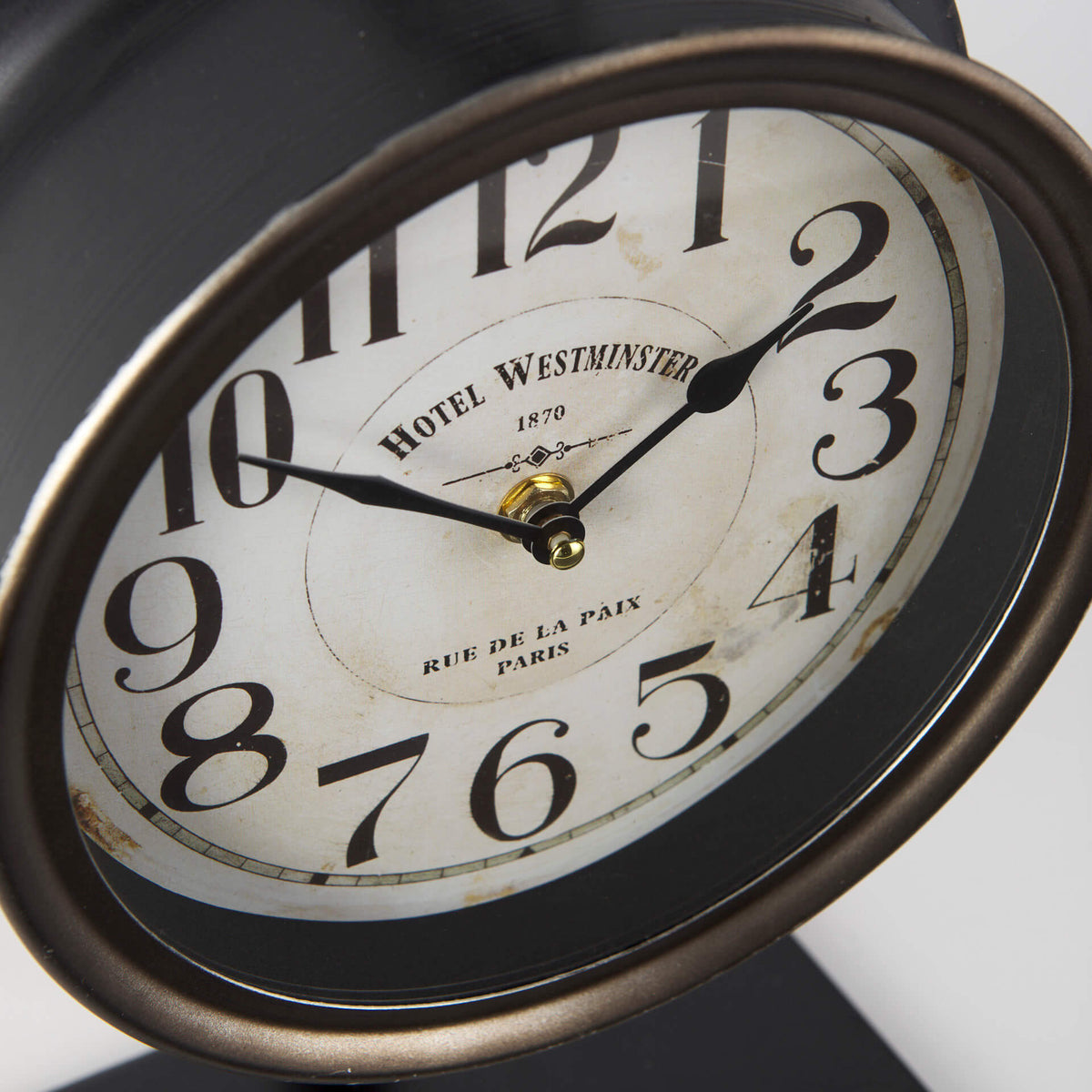 MERCANA TAXZ METALLIC BROWN HANGING TABLE CLOCK 63025