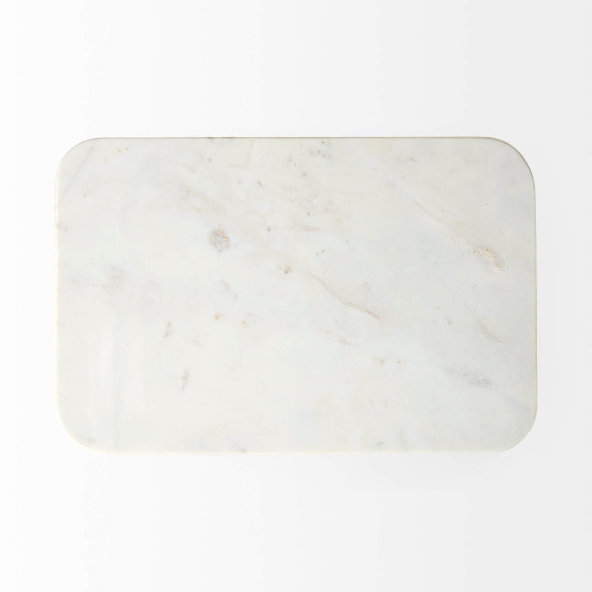 MERCANA PRESTON WHITE MARBLE TOP ACCENT TABLE 69672