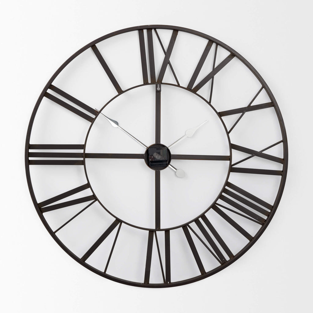 MERCANA PENDER BLACK IRON WALL CLOCK 69651