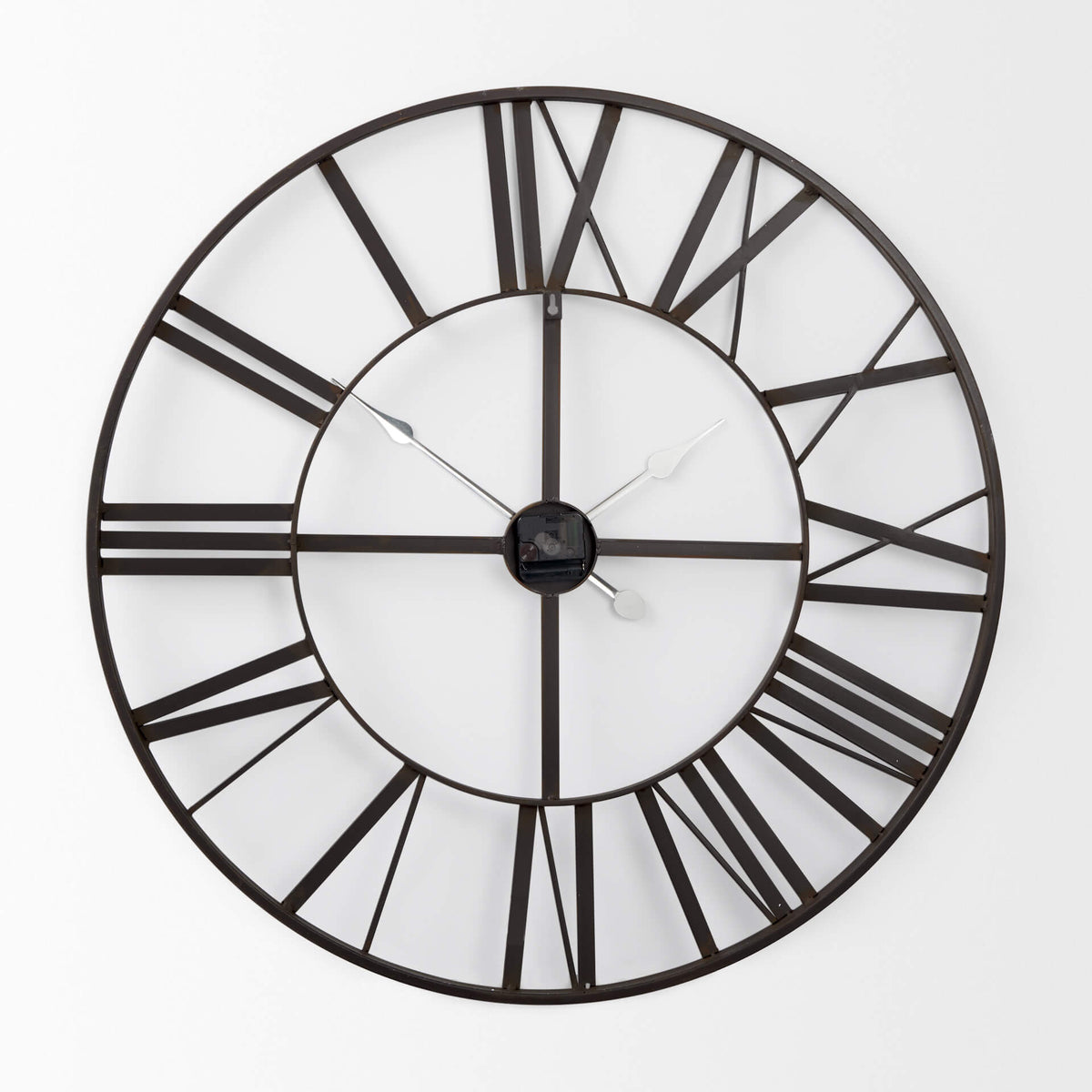 MERCANA PENDER 40" BLACK IRON WALL CLOCK 69652