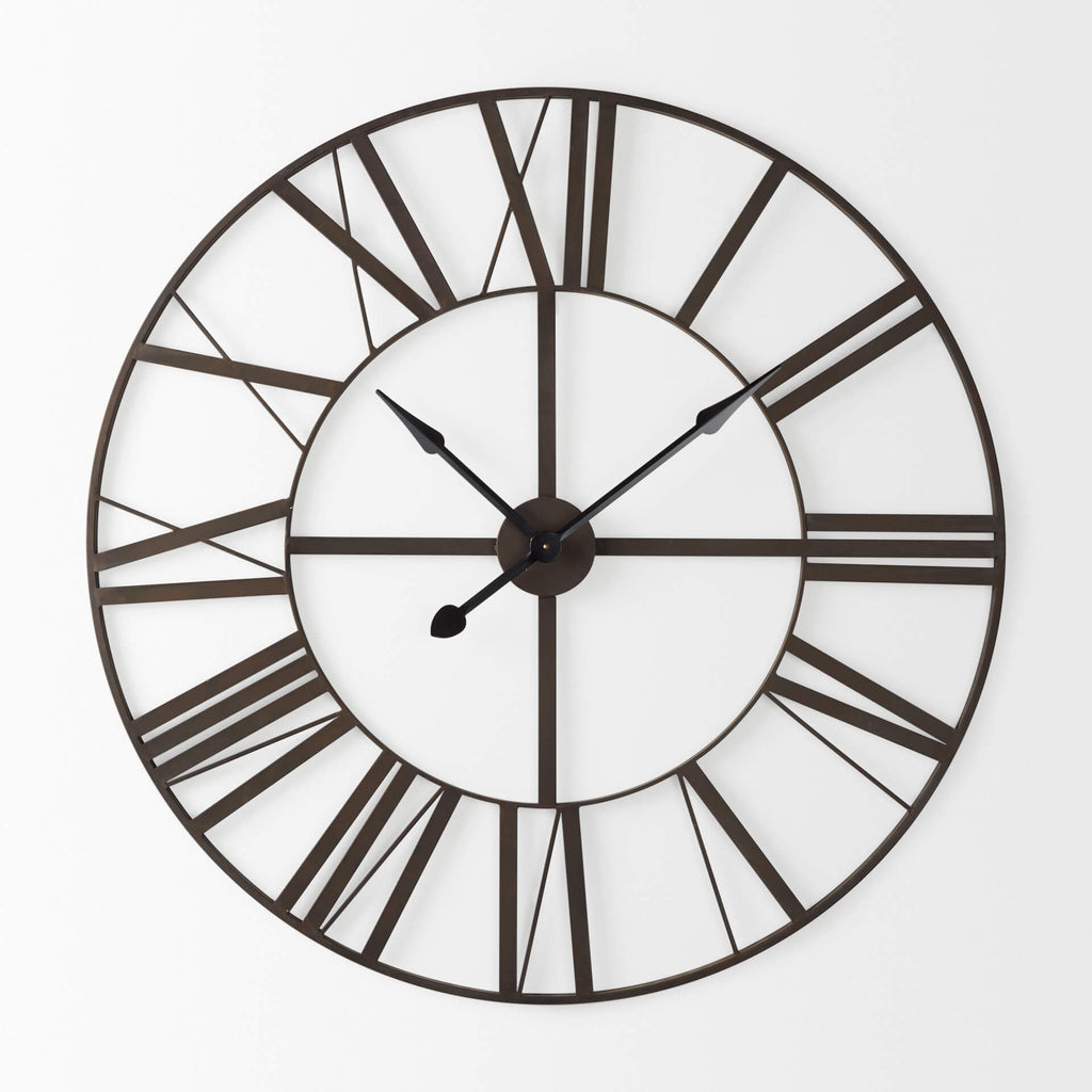 MERCANA PENDER 40" BLACK IRON WALL CLOCK 69652
