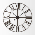 MERCANA PENDER 40" BLACK IRON WALL CLOCK 69652
