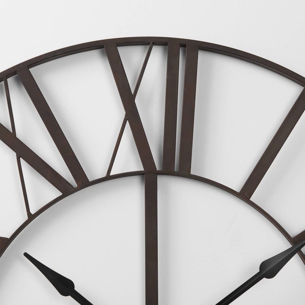 MERCANA PENDER 40" BLACK IRON WALL CLOCK 69652