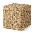 MERCANA ADELE BROWN SEAGRASS WOVEN POUF 69605