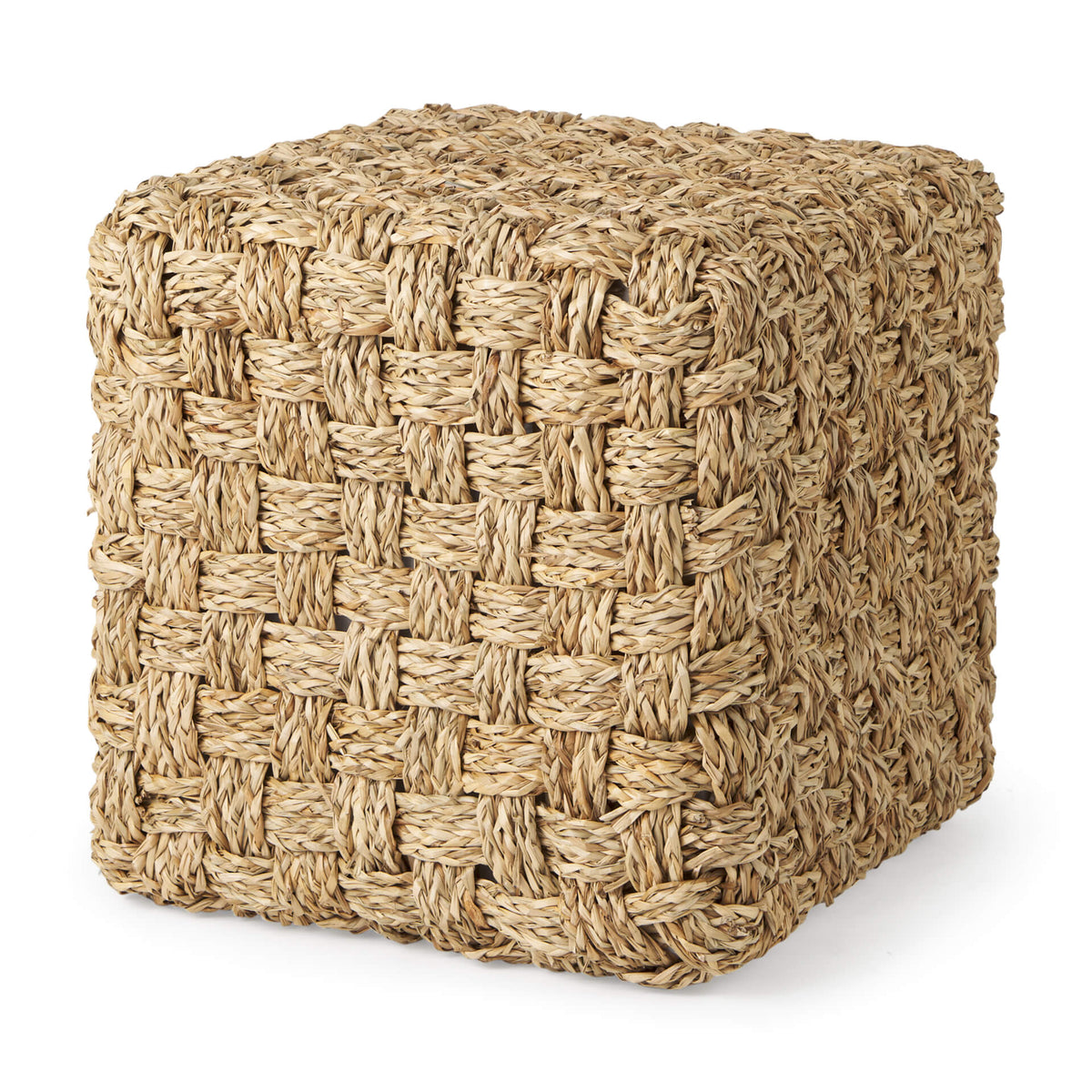 MERCANA ADELE BROWN SEAGRASS WOVEN POUF 69605