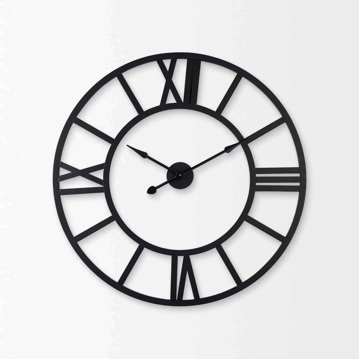 MERCANA STOKE 30" BLACK IRON WALL CLOCK 69657