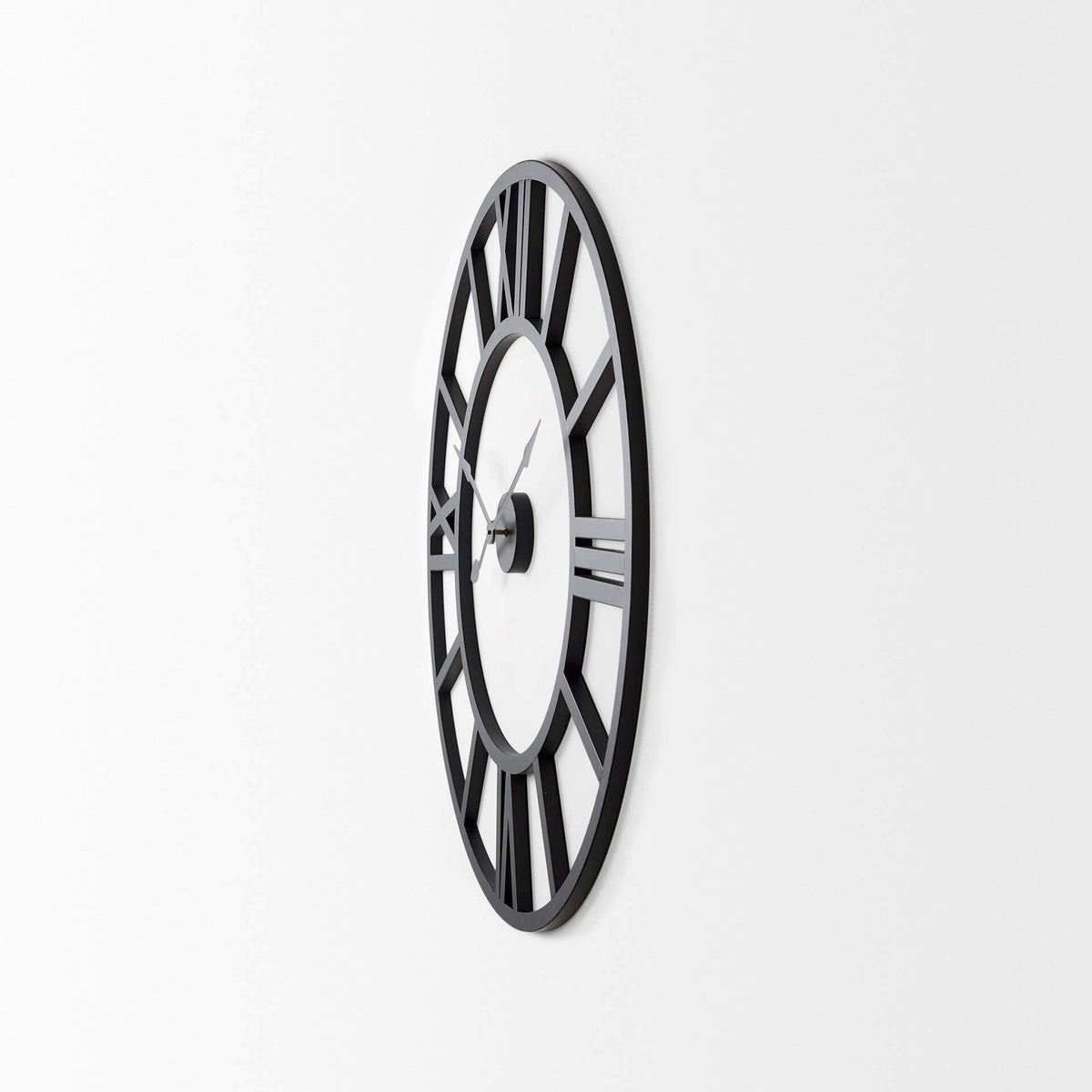 MERCANA STOKE 30" BLACK IRON WALL CLOCK 69657