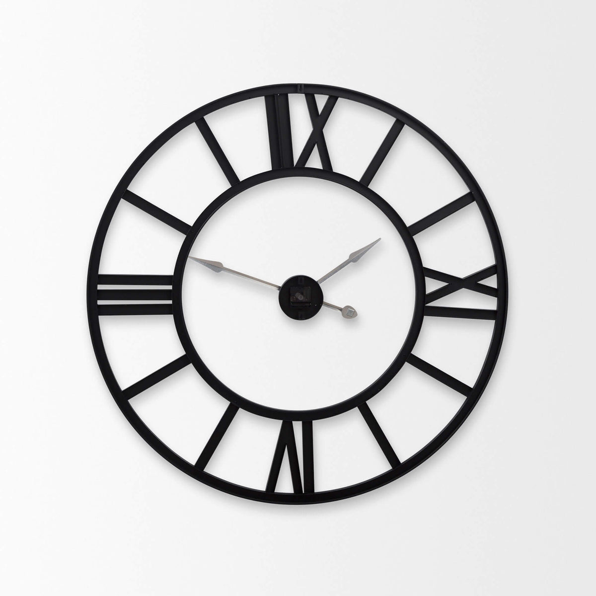 MERCANA STOKE 30" BLACK IRON WALL CLOCK 69657