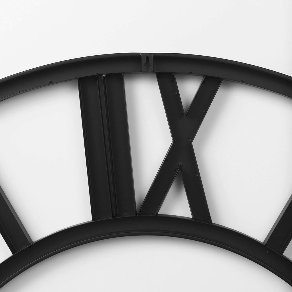MERCANA STOKE 30" BLACK IRON WALL CLOCK 69657