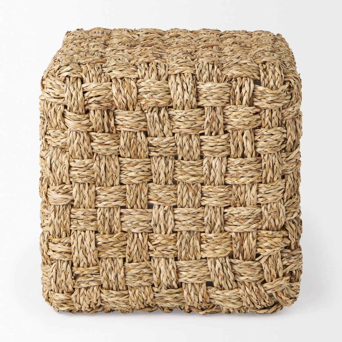 MERCANA ADELE BROWN SEAGRASS WOVEN POUF 69605