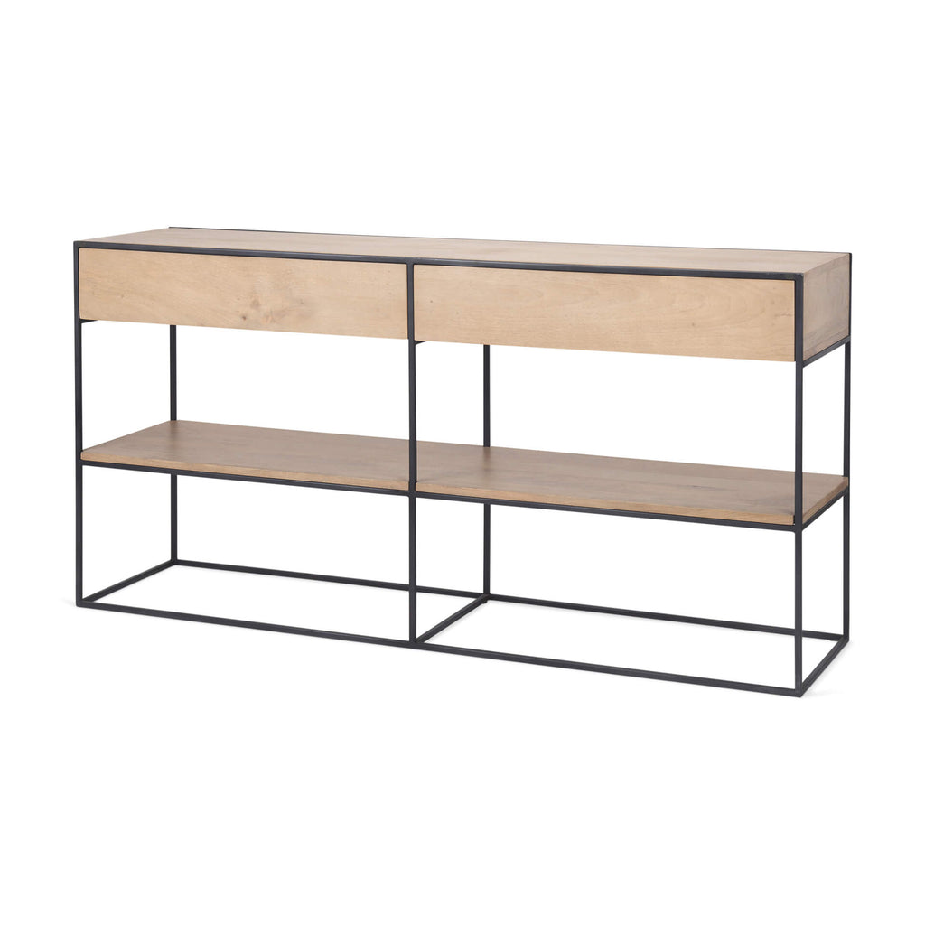 MERCANA MORRIS BLACK METAL CONSOLE TABLE 69716
