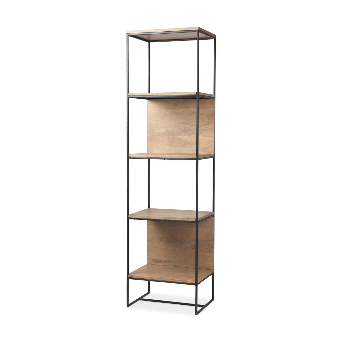 MERCANA MORRIS BLACK METAL 4-TIER SHELVING UNIT 69717