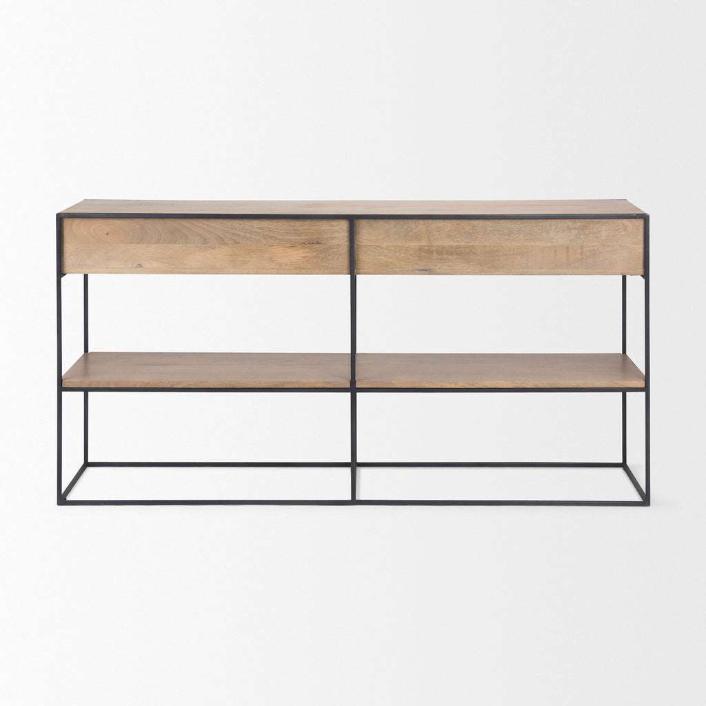 MERCANA MORRIS BLACK METAL CONSOLE TABLE 69716