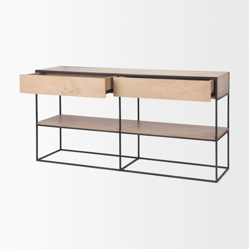 MERCANA MORRIS BLACK METAL CONSOLE TABLE 69716
