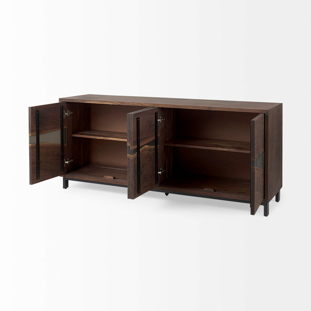 MERCANA HEMLOCK BROWN WOOD SIDEBOARD 69734