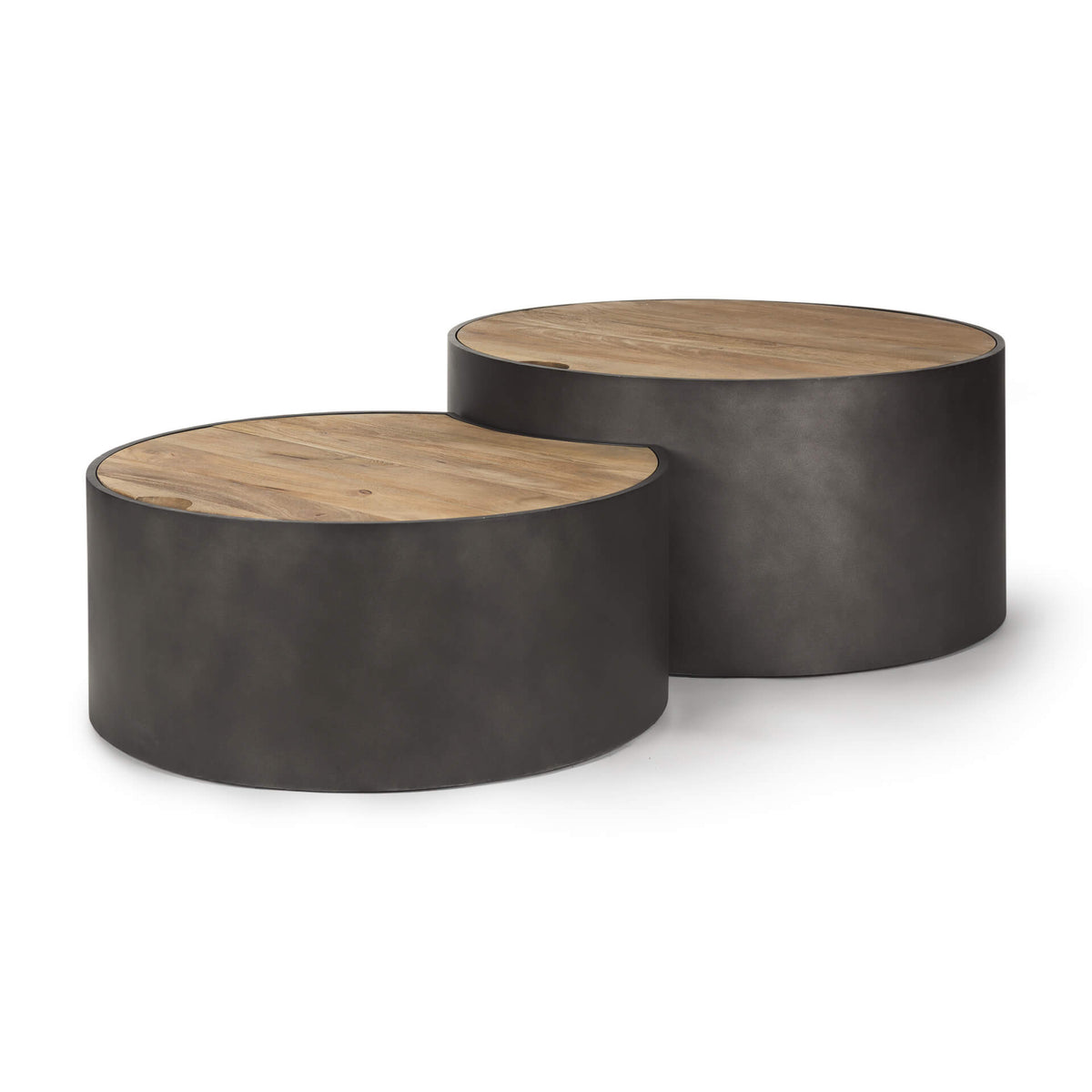 MERCANA ECLIPSE ROUND NESTED COFFEE TABLES SET OF TWO 70240