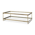 MERCANA TREY GOLD METAL AND GLASS COFFEE TABLE 69783
