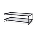 MERCANA TREY BLACK METAL AND GLASS COFFEE TABLE 69786