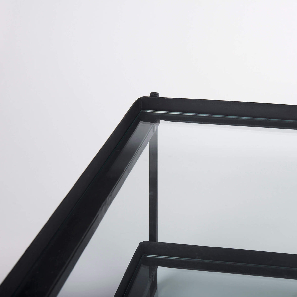 MERCANA TREY BLACK METAL AND GLASS COFFEE TABLE 69786