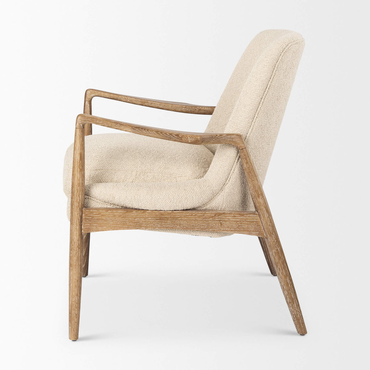 MERCANA WESTAN CREAM BOUCLE FABRIC ACCENT CHAIR 69814