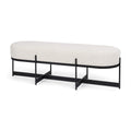 MERCANA AMELIA CREAM BOUCLE FABRIC BENCH 69836