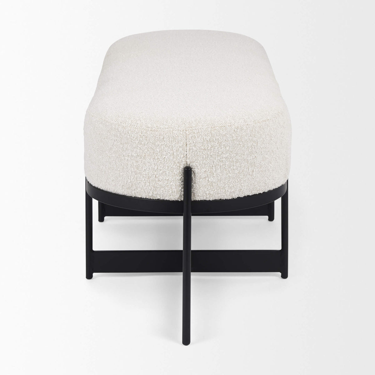 MERCANA AMELIA CREAM BOUCLE FABRIC BENCH 69836