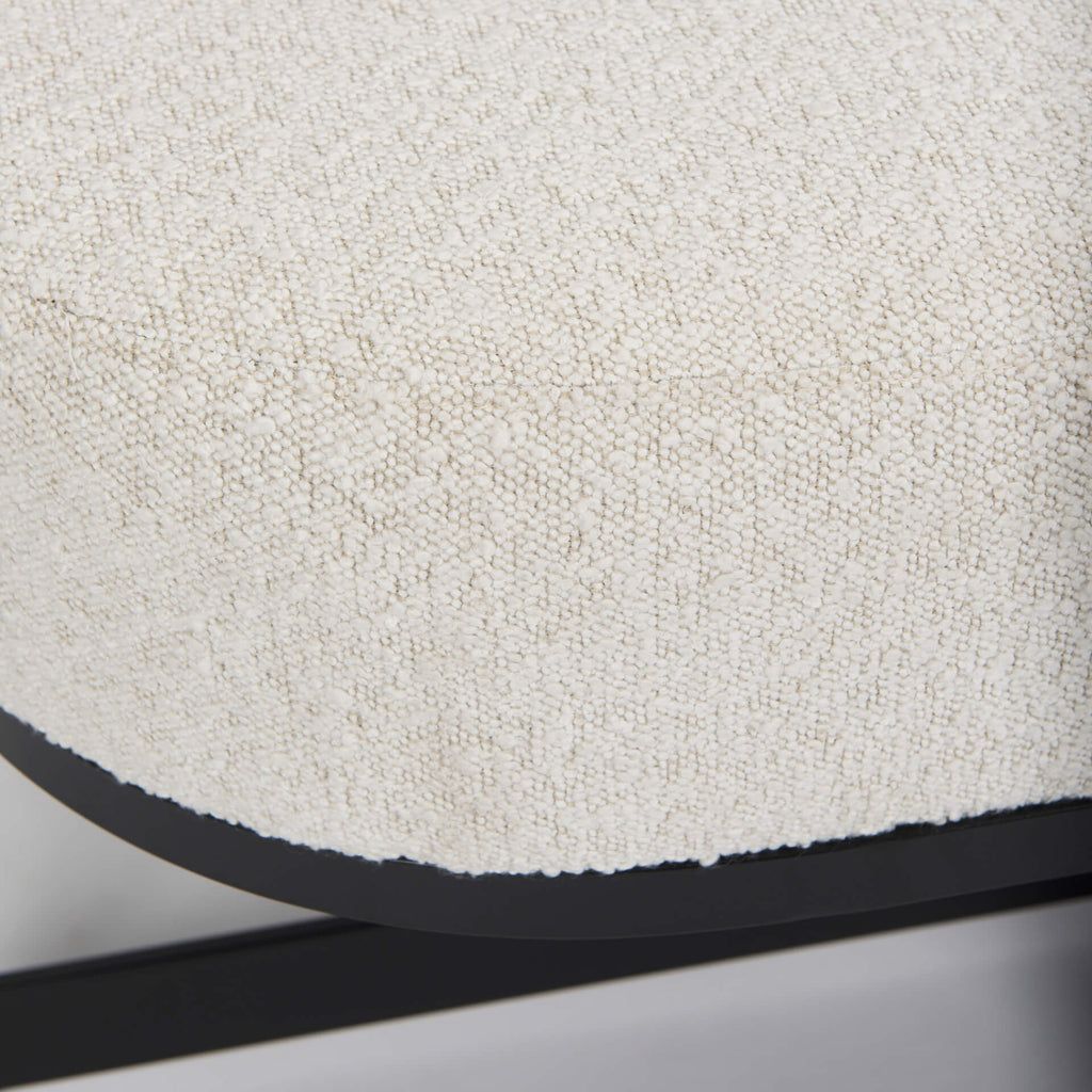 MERCANA AMELIA CREAM BOUCLE FABRIC BENCH 69836