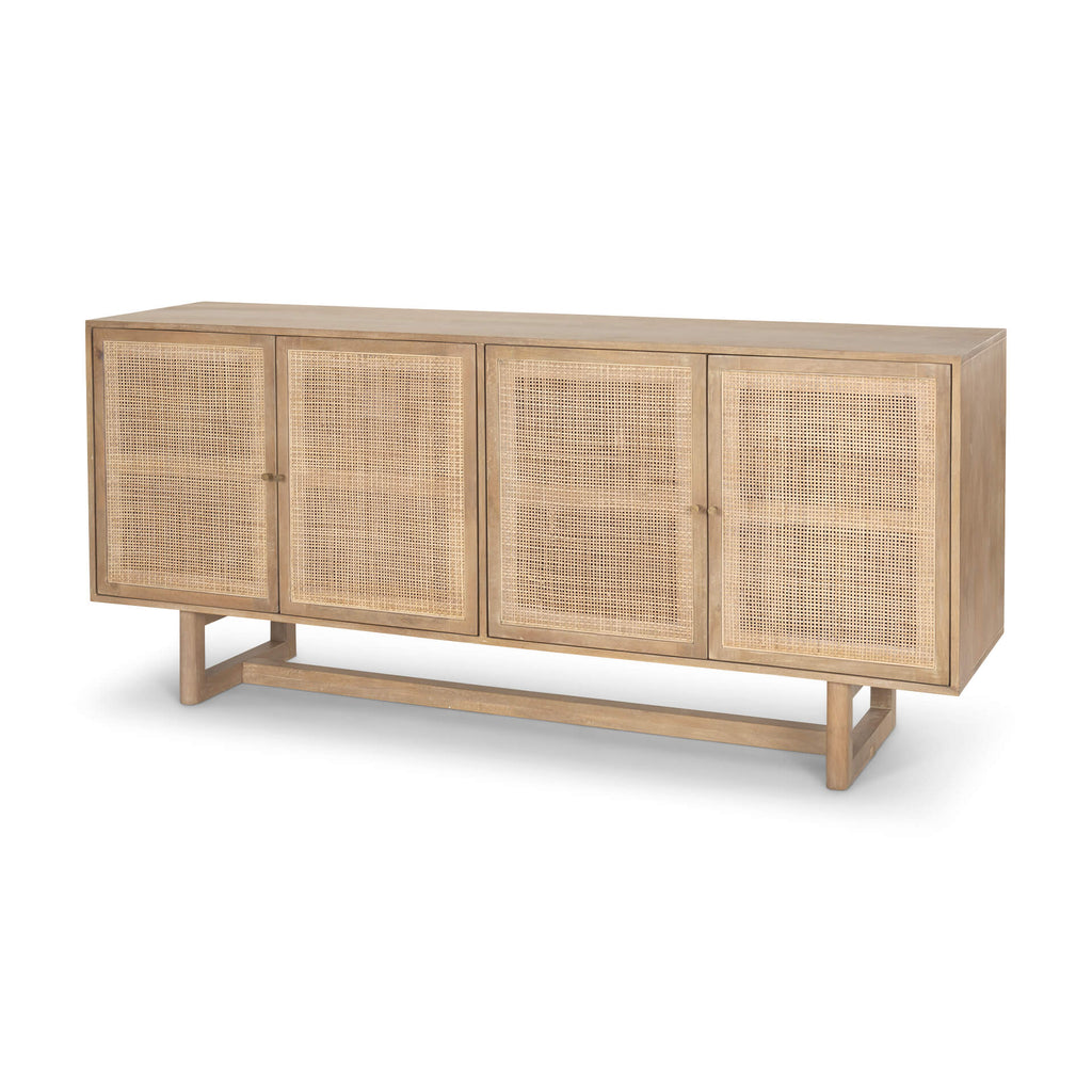 MERCANA GRIER LIGHT BROWN WOOD SIDEBOARD 69895