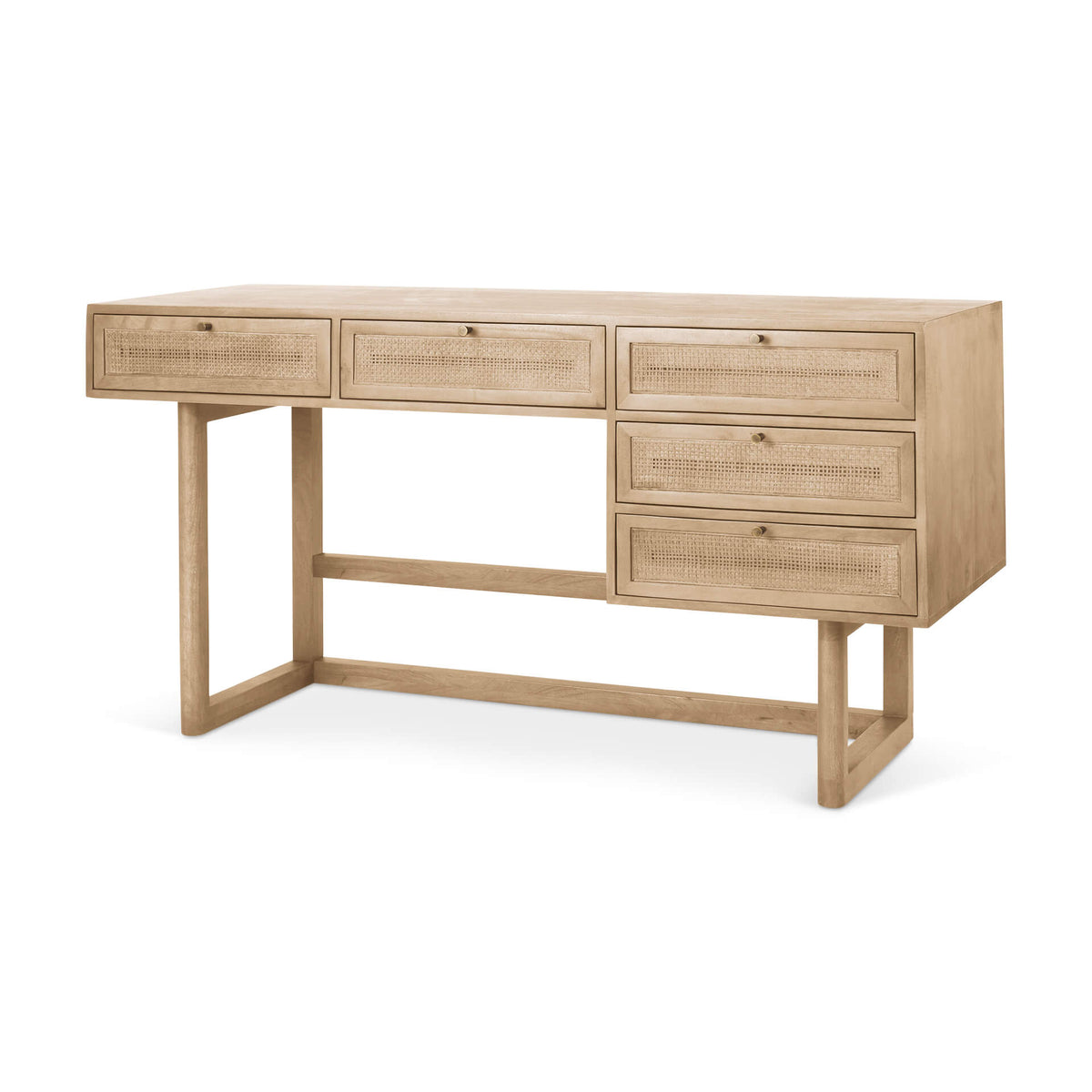 MERCANA GRIER SOLID WOOD WITH CANE OFFICE DESK 69899