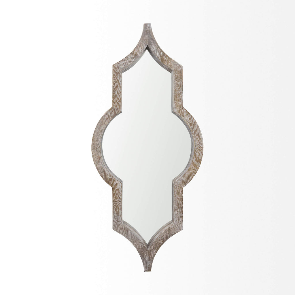 MERCANA TAMANAR LIGHT BROWN WOOD MIRROR 69458