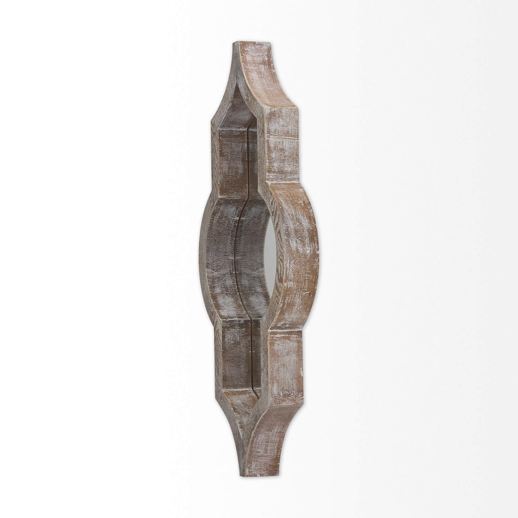 MERCANA TAMANAR LIGHT BROWN WOOD MIRROR 69458