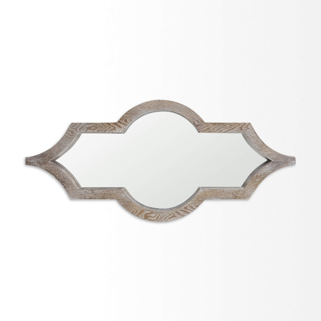 MERCANA TAMANAR LIGHT BROWN WOOD MIRROR 69458