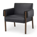 MERCANA ASHTON BLACK FAUX LEATHER ACCENT CHAIR 69821